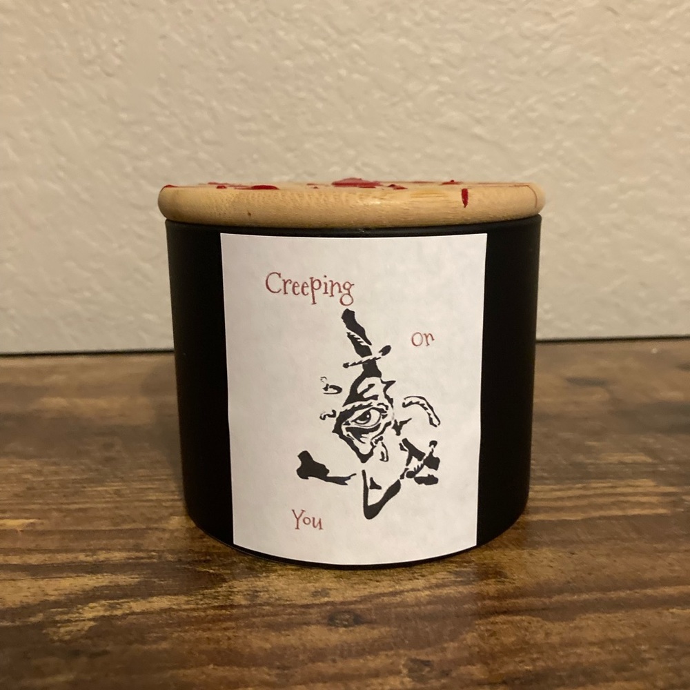 Leather scented candle 14oz NWT Jeepers Creepers inspired
